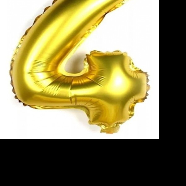 GLOBO NUMERO 4 DORADO 4G 40 C.12